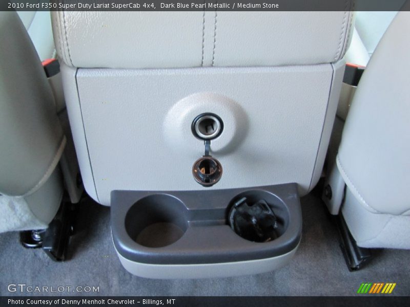 Dark Blue Pearl Metallic / Medium Stone 2010 Ford F350 Super Duty Lariat SuperCab 4x4