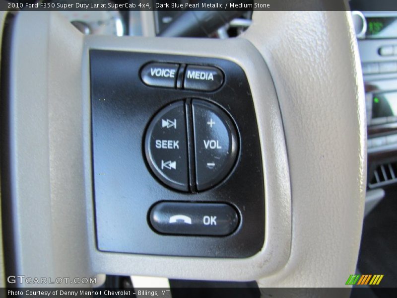 Dark Blue Pearl Metallic / Medium Stone 2010 Ford F350 Super Duty Lariat SuperCab 4x4