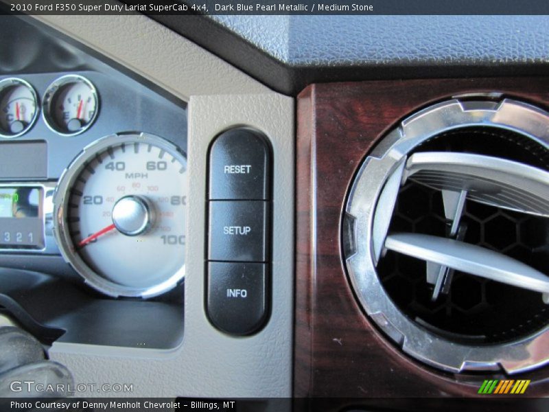 Dark Blue Pearl Metallic / Medium Stone 2010 Ford F350 Super Duty Lariat SuperCab 4x4