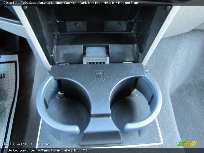 Dark Blue Pearl Metallic / Medium Stone 2010 Ford F350 Super Duty Lariat SuperCab 4x4