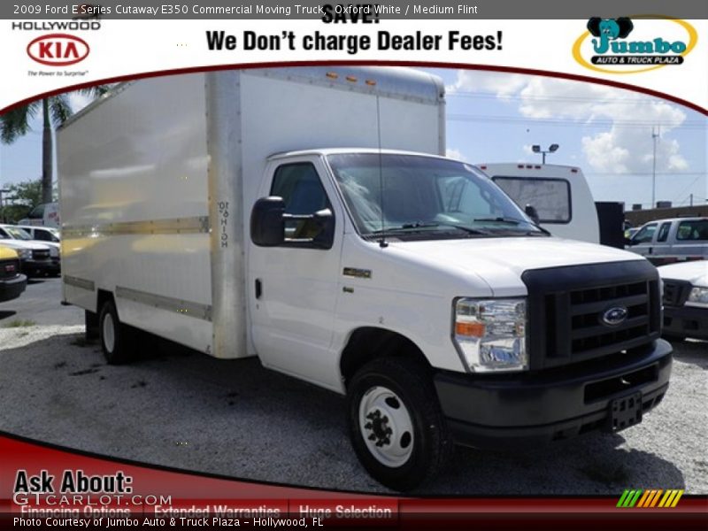 Oxford White / Medium Flint 2009 Ford E Series Cutaway E350 Commercial Moving Truck