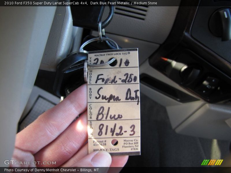Dark Blue Pearl Metallic / Medium Stone 2010 Ford F350 Super Duty Lariat SuperCab 4x4