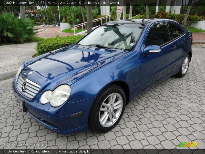 Orion Blue Metallic / Oyster 2002 Mercedes-Benz C 230 Kompressor Coupe