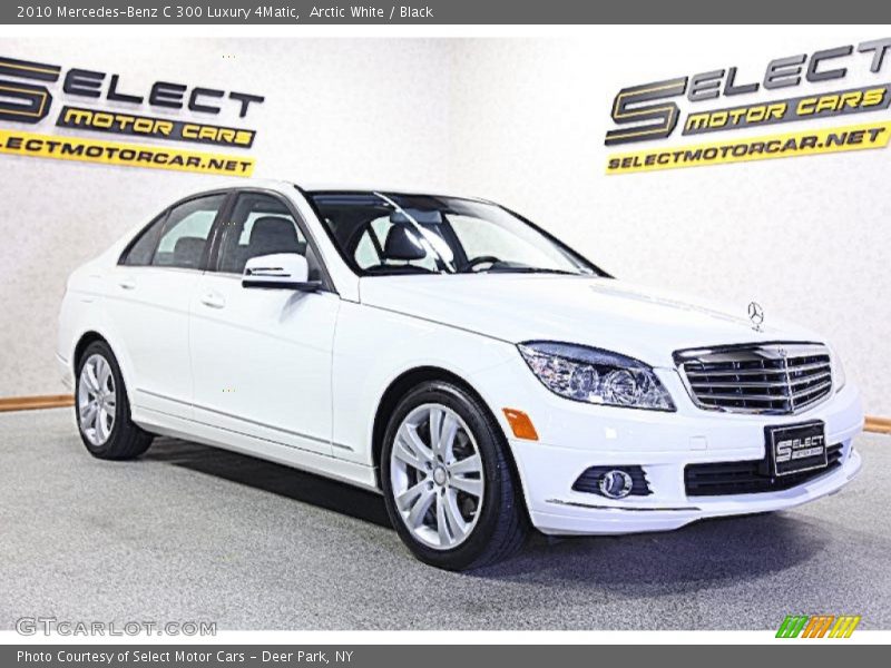 Arctic White / Black 2010 Mercedes-Benz C 300 Luxury 4Matic