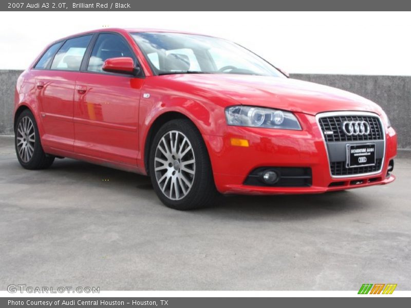 Brilliant Red / Black 2007 Audi A3 2.0T