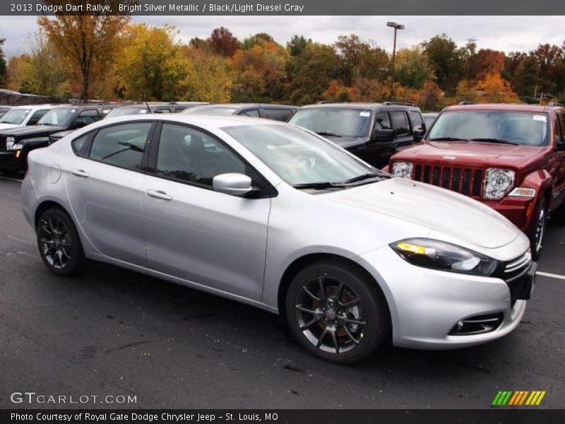 Bright Silver Metallic / Black/Light Diesel Gray 2013 Dodge Dart Rallye