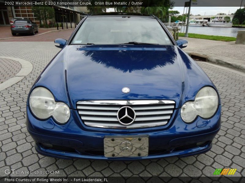 Orion Blue Metallic / Oyster 2002 Mercedes-Benz C 230 Kompressor Coupe