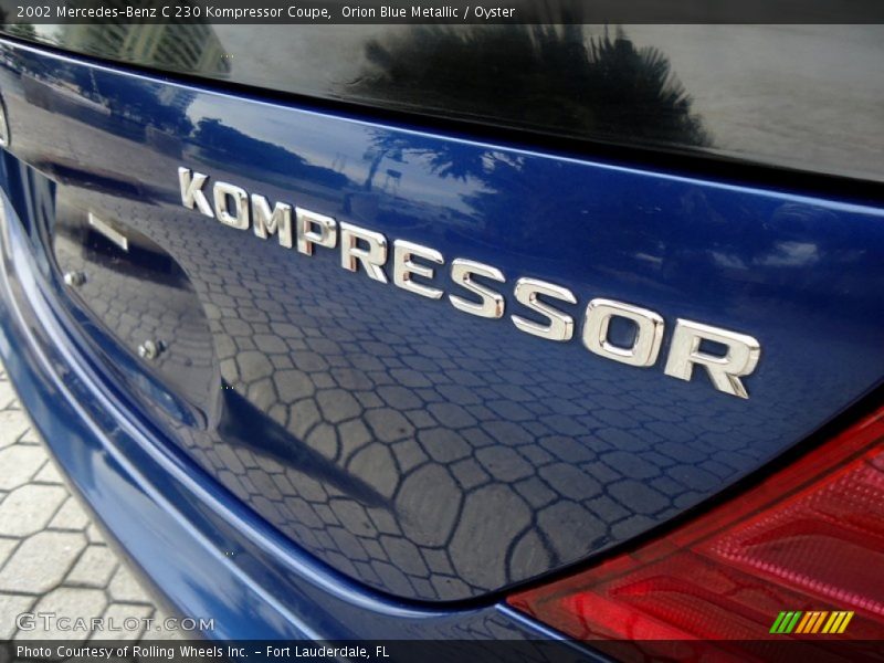 Orion Blue Metallic / Oyster 2002 Mercedes-Benz C 230 Kompressor Coupe