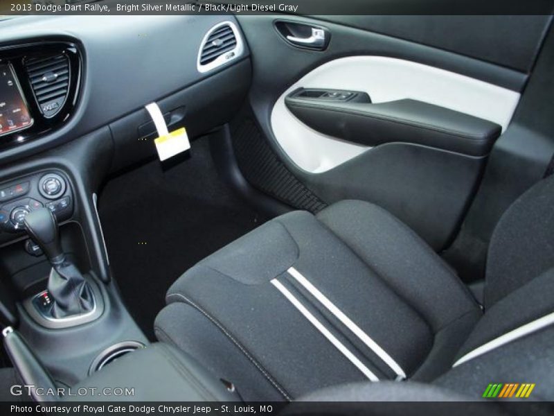 Bright Silver Metallic / Black/Light Diesel Gray 2013 Dodge Dart Rallye