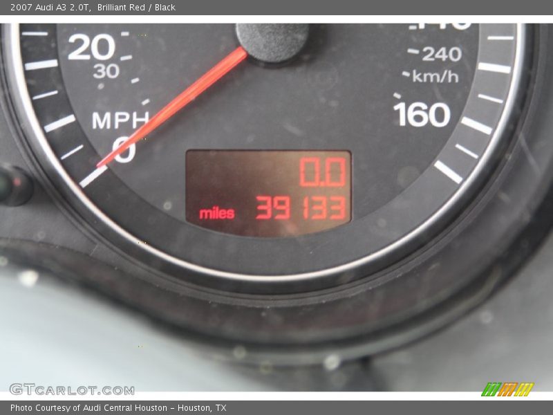 Brilliant Red / Black 2007 Audi A3 2.0T