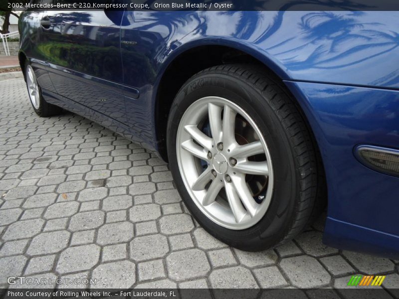 Orion Blue Metallic / Oyster 2002 Mercedes-Benz C 230 Kompressor Coupe