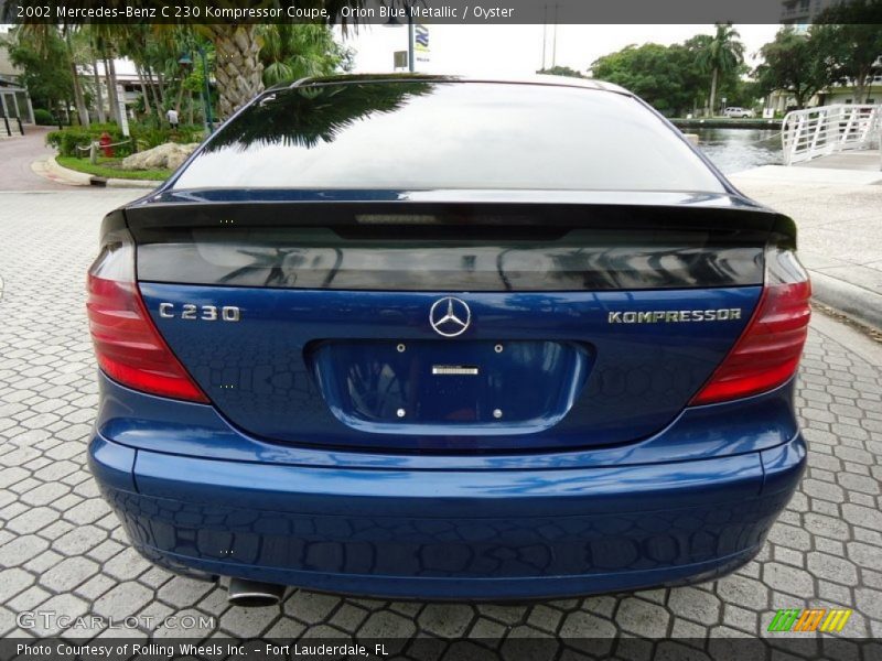 Orion Blue Metallic / Oyster 2002 Mercedes-Benz C 230 Kompressor Coupe