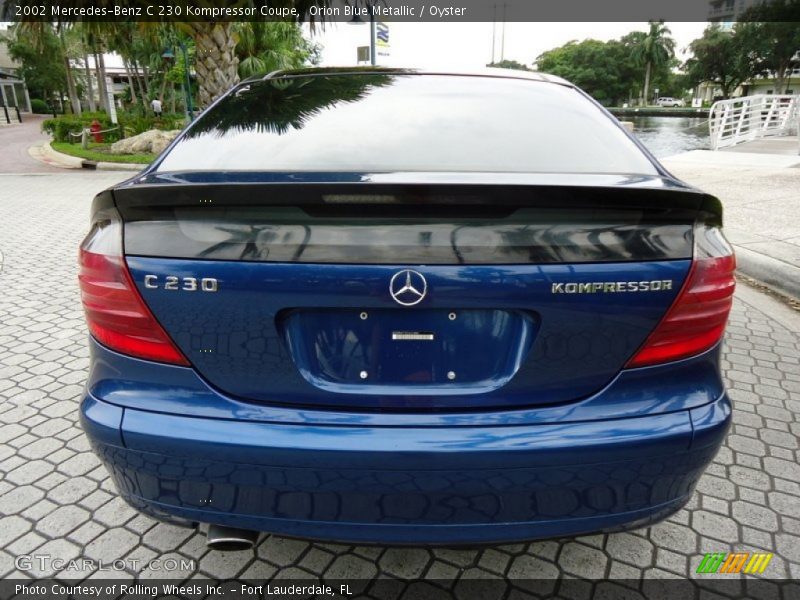 Orion Blue Metallic / Oyster 2002 Mercedes-Benz C 230 Kompressor Coupe