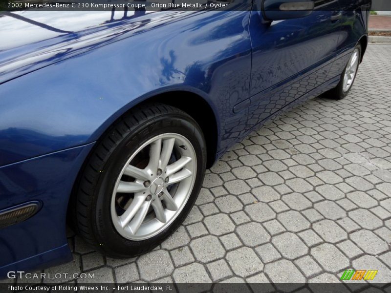 Orion Blue Metallic / Oyster 2002 Mercedes-Benz C 230 Kompressor Coupe