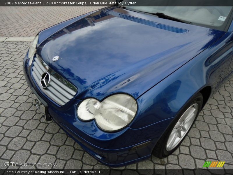 Orion Blue Metallic / Oyster 2002 Mercedes-Benz C 230 Kompressor Coupe