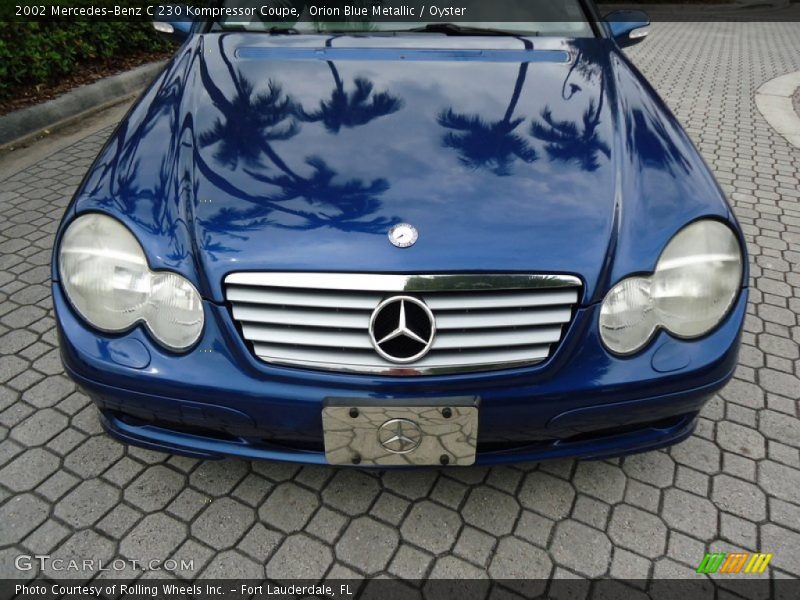 Orion Blue Metallic / Oyster 2002 Mercedes-Benz C 230 Kompressor Coupe