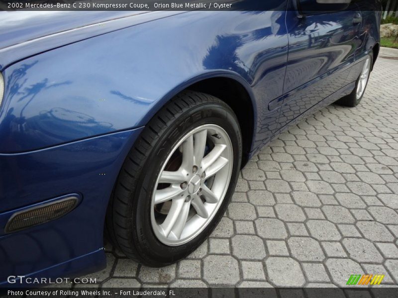 Orion Blue Metallic / Oyster 2002 Mercedes-Benz C 230 Kompressor Coupe