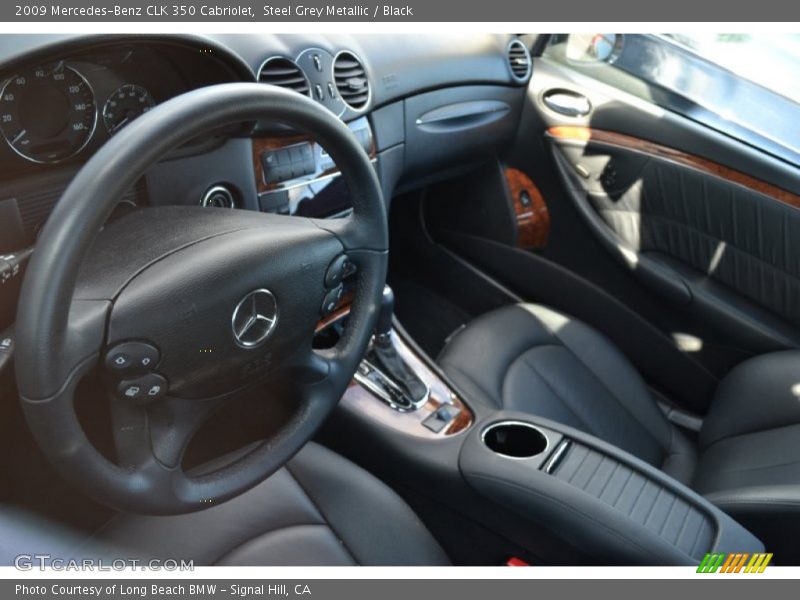 Steel Grey Metallic / Black 2009 Mercedes-Benz CLK 350 Cabriolet