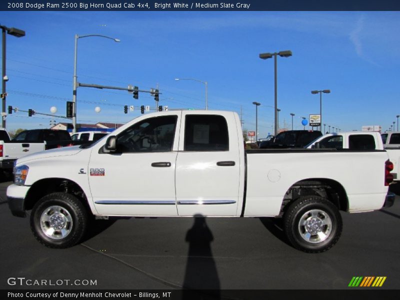 Bright White / Medium Slate Gray 2008 Dodge Ram 2500 Big Horn Quad Cab 4x4