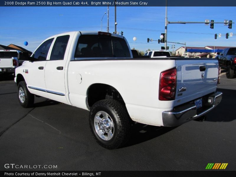 Bright White / Medium Slate Gray 2008 Dodge Ram 2500 Big Horn Quad Cab 4x4