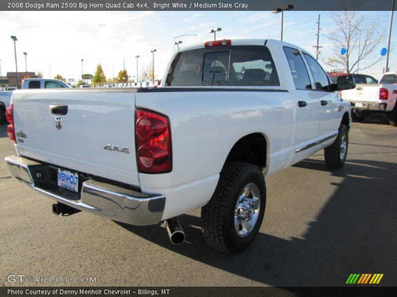 Bright White / Medium Slate Gray 2008 Dodge Ram 2500 Big Horn Quad Cab 4x4