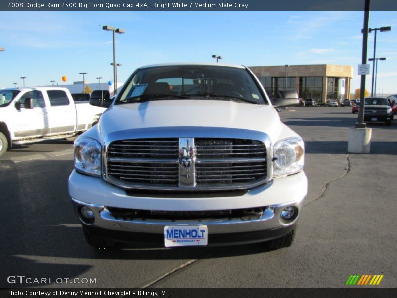 Bright White / Medium Slate Gray 2008 Dodge Ram 2500 Big Horn Quad Cab 4x4