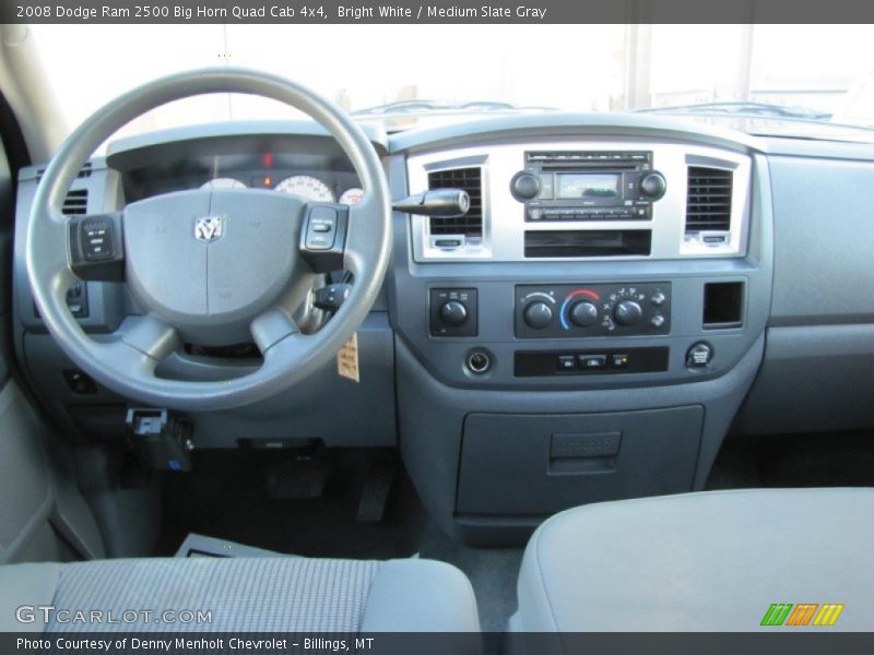 Bright White / Medium Slate Gray 2008 Dodge Ram 2500 Big Horn Quad Cab 4x4