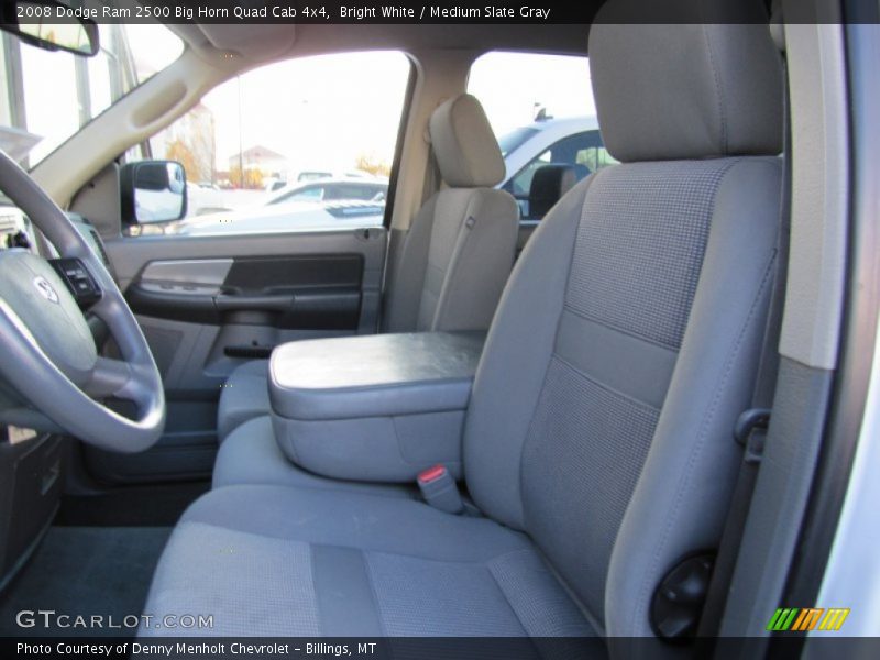 Bright White / Medium Slate Gray 2008 Dodge Ram 2500 Big Horn Quad Cab 4x4