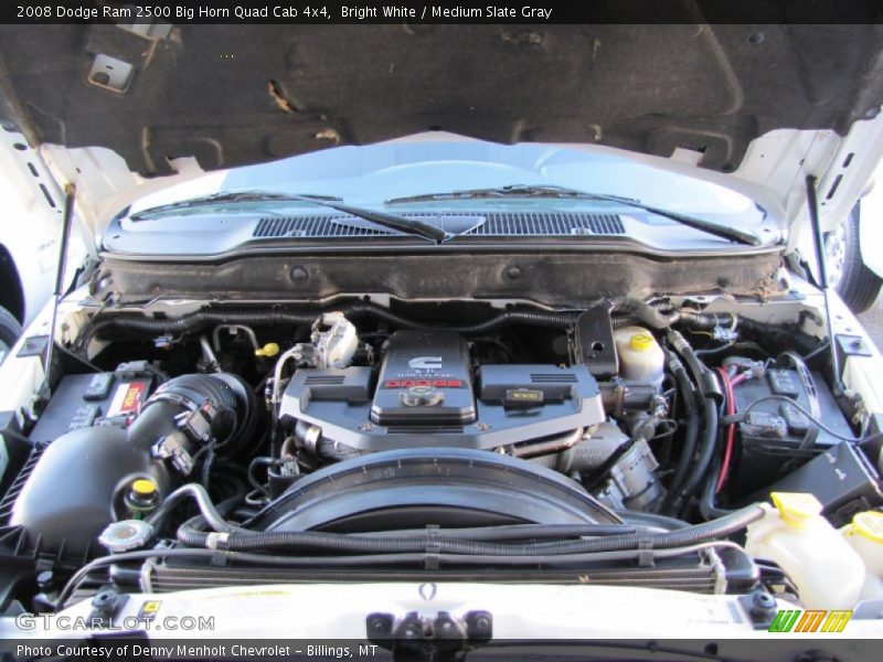 Bright White / Medium Slate Gray 2008 Dodge Ram 2500 Big Horn Quad Cab 4x4