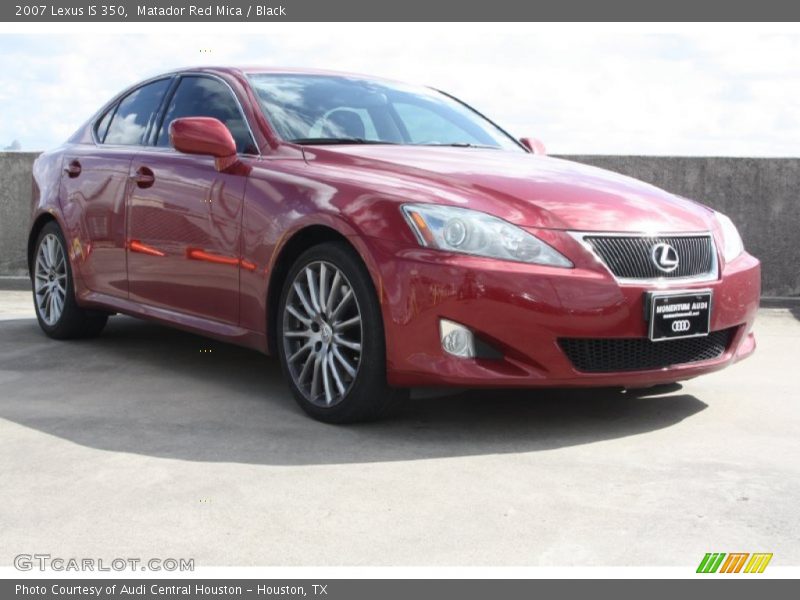Matador Red Mica / Black 2007 Lexus IS 350