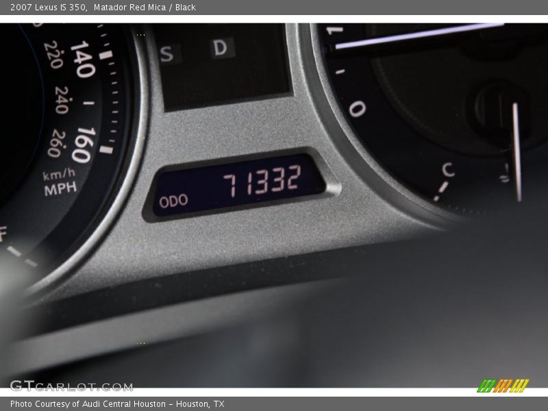 Matador Red Mica / Black 2007 Lexus IS 350