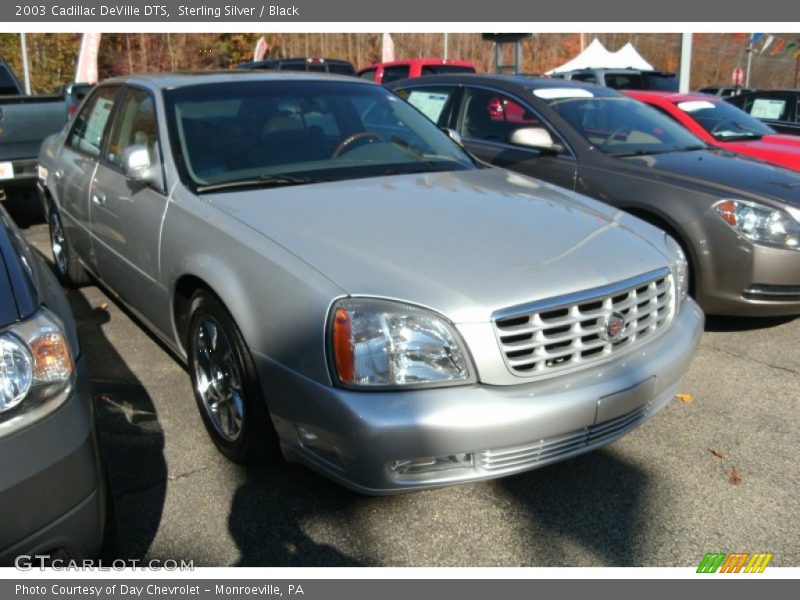 Sterling Silver / Black 2003 Cadillac DeVille DTS