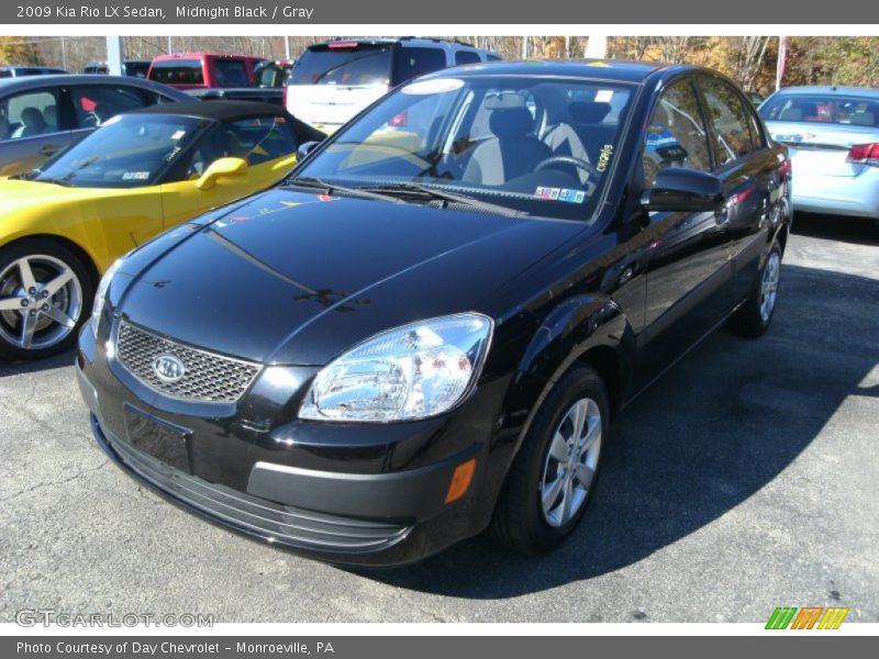 Midnight Black / Gray 2009 Kia Rio LX Sedan