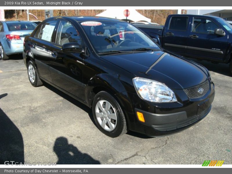 Midnight Black / Gray 2009 Kia Rio LX Sedan