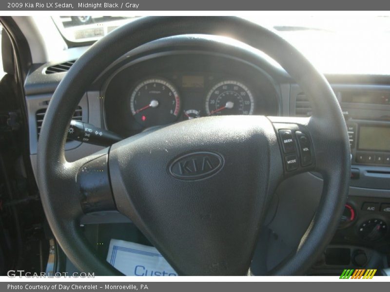 Midnight Black / Gray 2009 Kia Rio LX Sedan