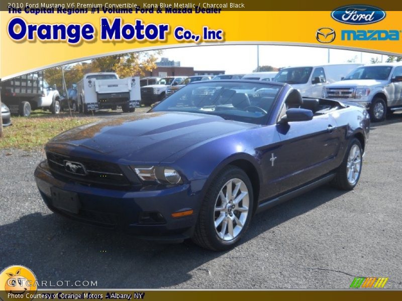 Kona Blue Metallic / Charcoal Black 2010 Ford Mustang V6 Premium Convertible