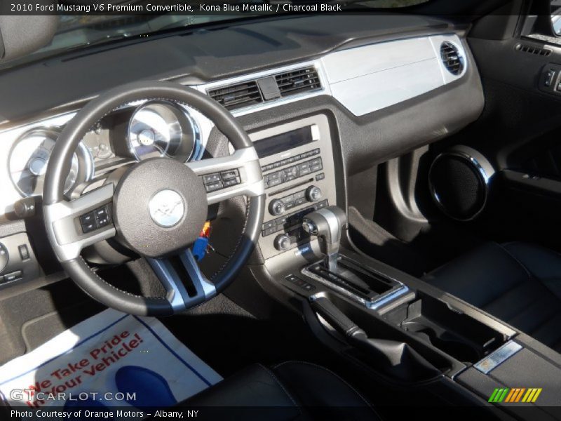 Kona Blue Metallic / Charcoal Black 2010 Ford Mustang V6 Premium Convertible