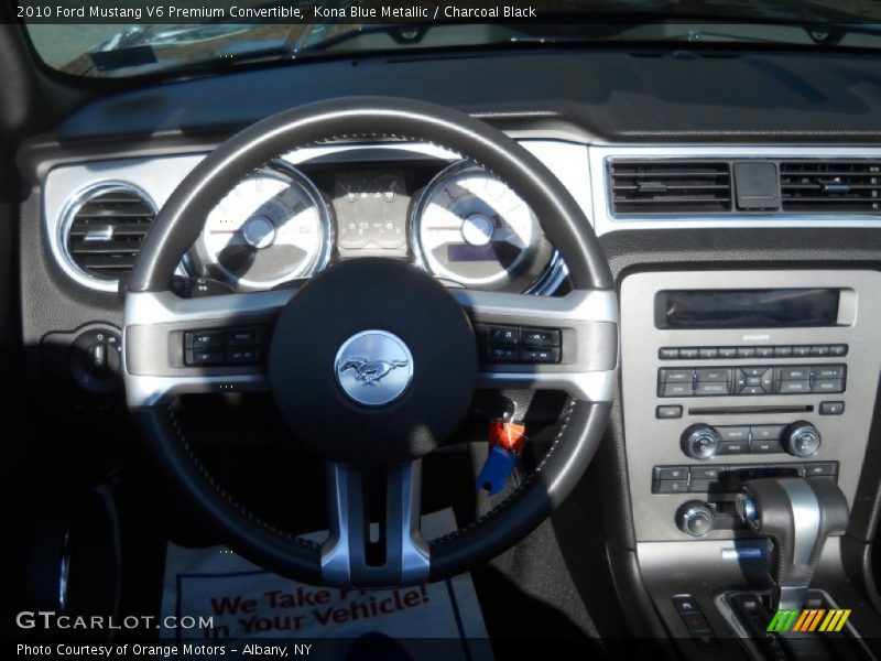 Kona Blue Metallic / Charcoal Black 2010 Ford Mustang V6 Premium Convertible