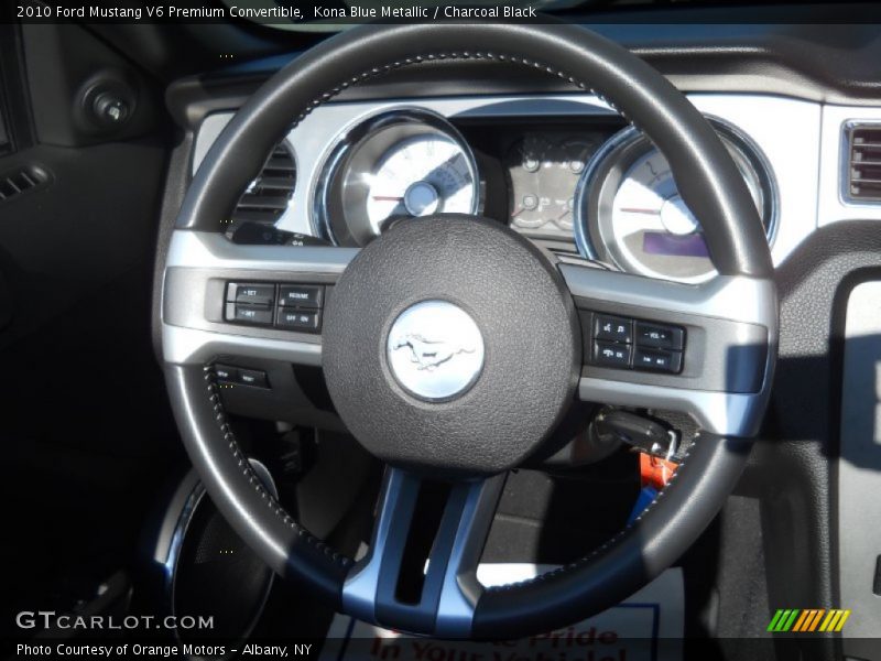 Kona Blue Metallic / Charcoal Black 2010 Ford Mustang V6 Premium Convertible