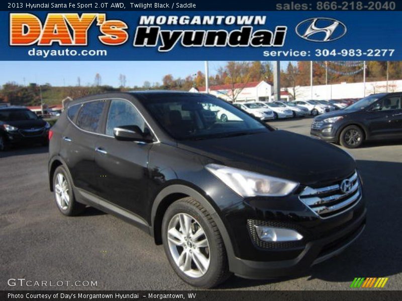 Twilight Black / Saddle 2013 Hyundai Santa Fe Sport 2.0T AWD