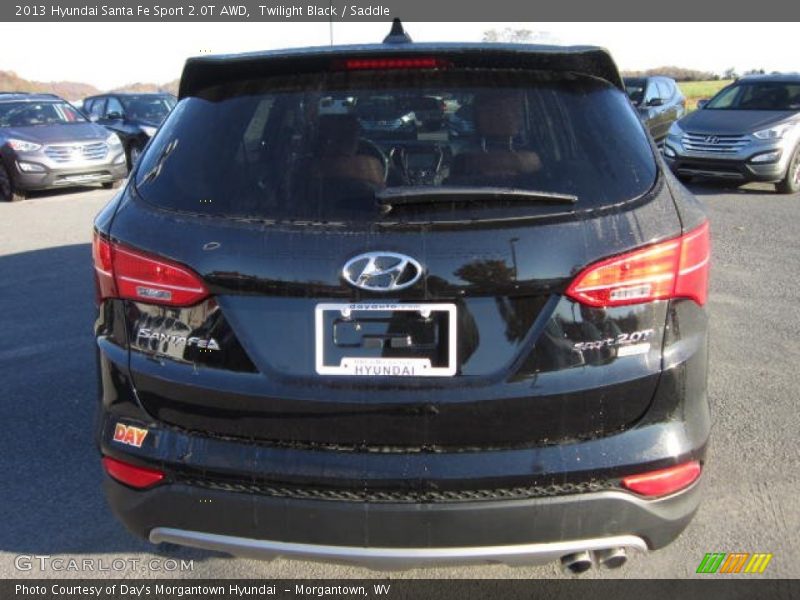 Twilight Black / Saddle 2013 Hyundai Santa Fe Sport 2.0T AWD