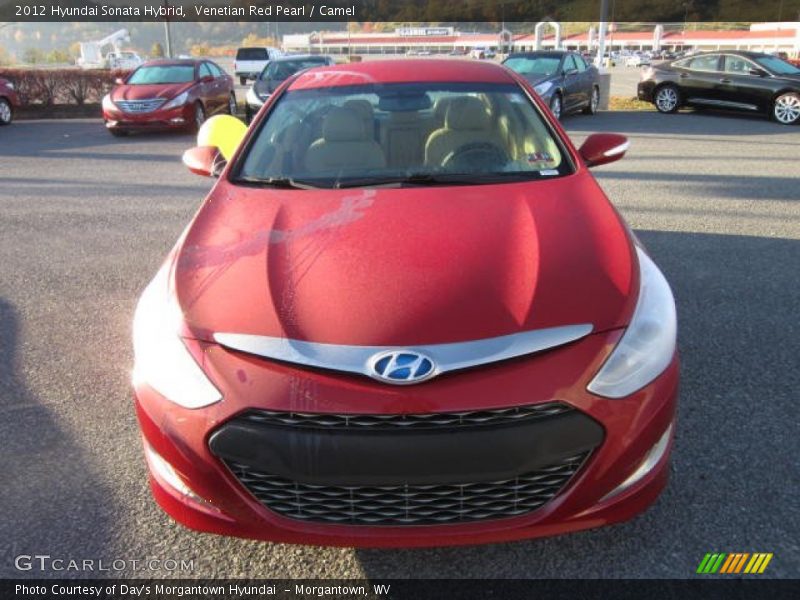 Venetian Red Pearl / Camel 2012 Hyundai Sonata Hybrid