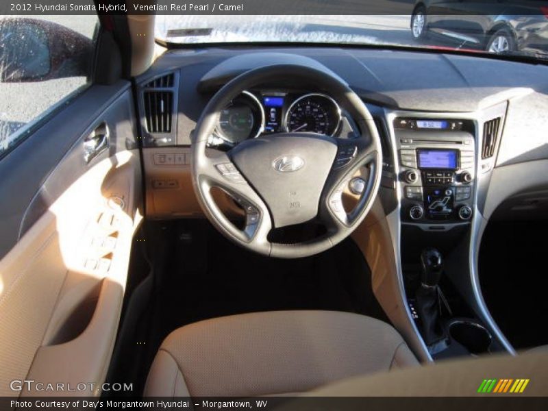 Venetian Red Pearl / Camel 2012 Hyundai Sonata Hybrid