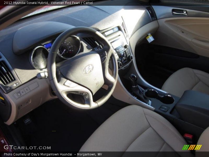Venetian Red Pearl / Camel 2012 Hyundai Sonata Hybrid