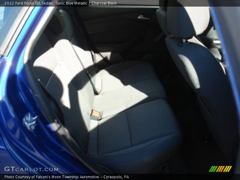 Sonic Blue Metallic / Charcoal Black 2012 Ford Focus SEL Sedan