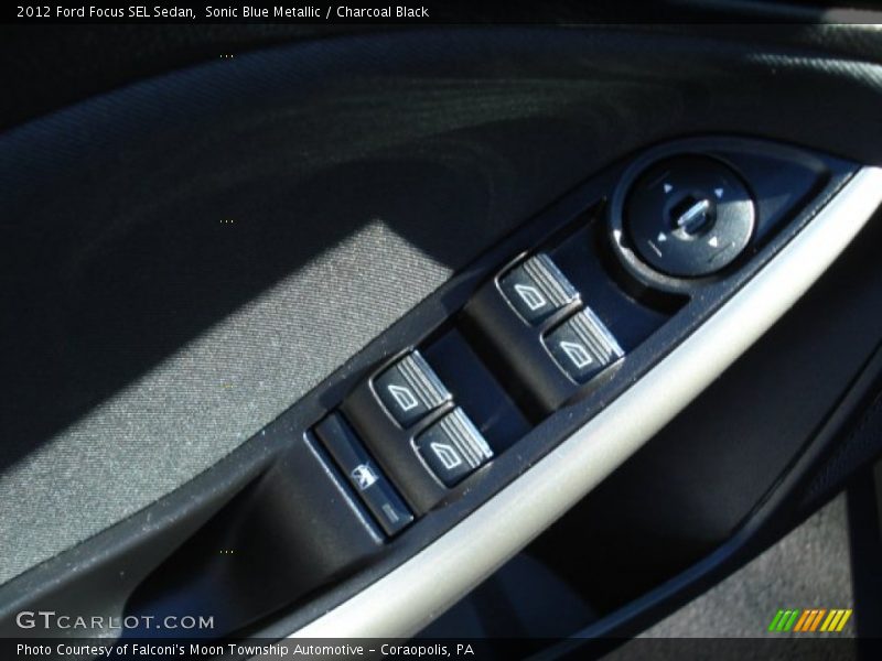 Sonic Blue Metallic / Charcoal Black 2012 Ford Focus SEL Sedan