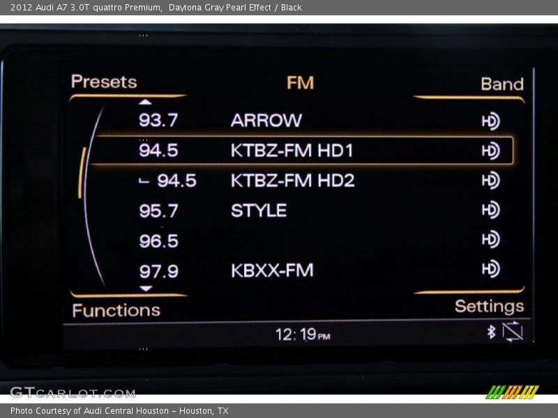 Daytona Gray Pearl Effect / Black 2012 Audi A7 3.0T quattro Premium