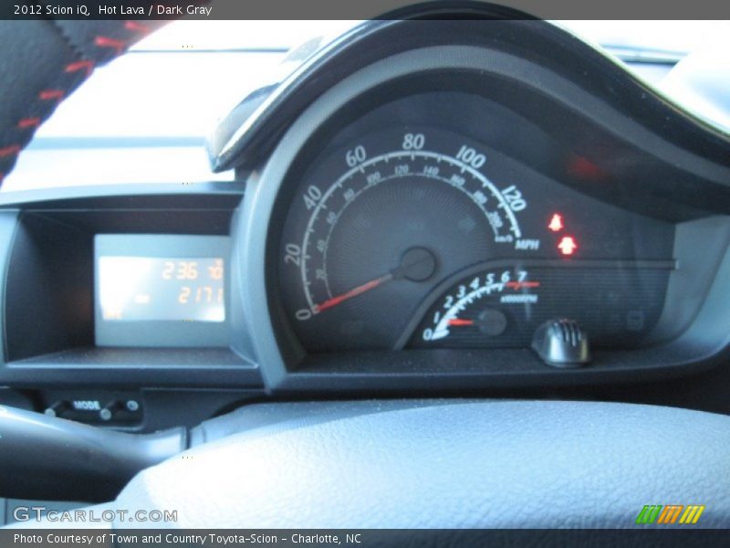 Hot Lava / Dark Gray 2012 Scion iQ