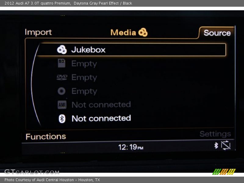 Daytona Gray Pearl Effect / Black 2012 Audi A7 3.0T quattro Premium
