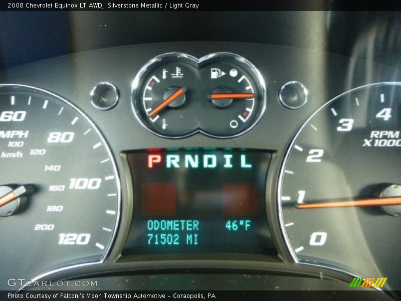Silverstone Metallic / Light Gray 2008 Chevrolet Equinox LT AWD
